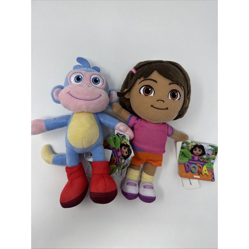 Nickelodeon DORA THE EXPLORER & BOOTS 8" Plush Friends Set of 2 NEW 2025 Viacom
